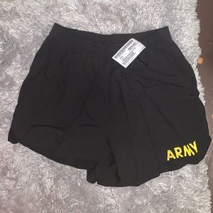 Large Army PT shorts